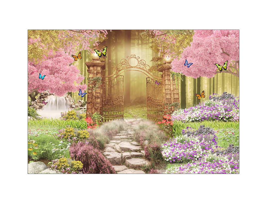 fundo jardim encantado png transparente