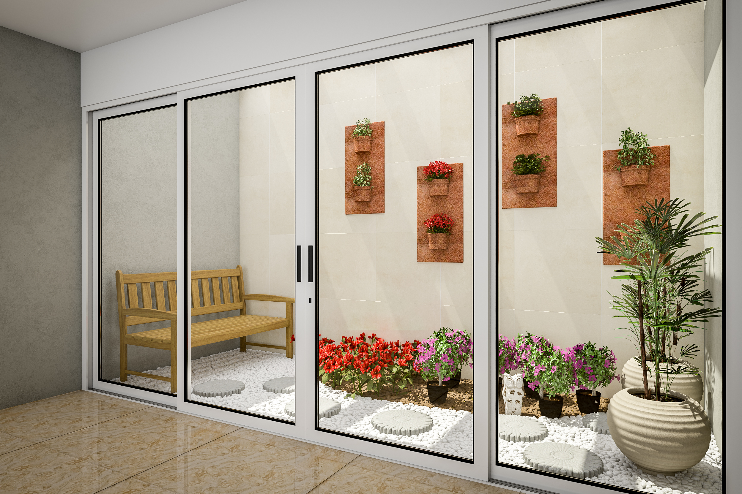 jardim de inverno em varanda