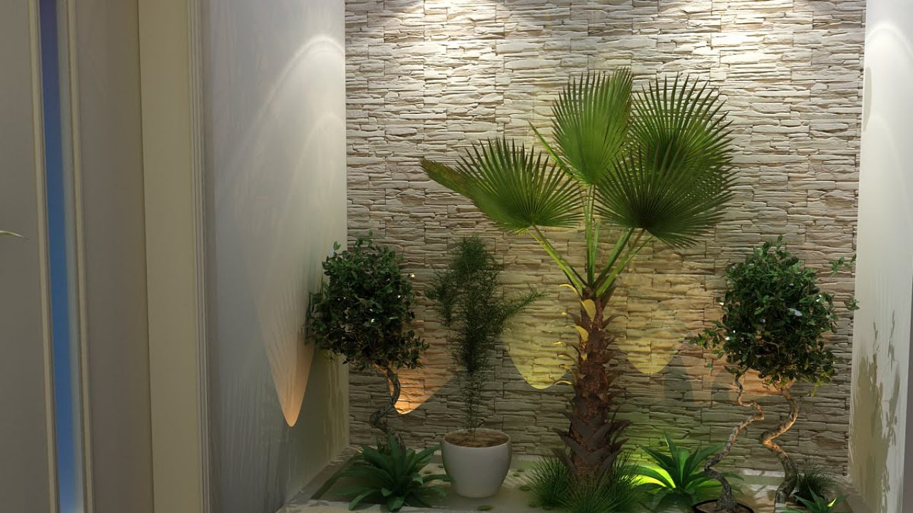 jardim pequeno com pedras