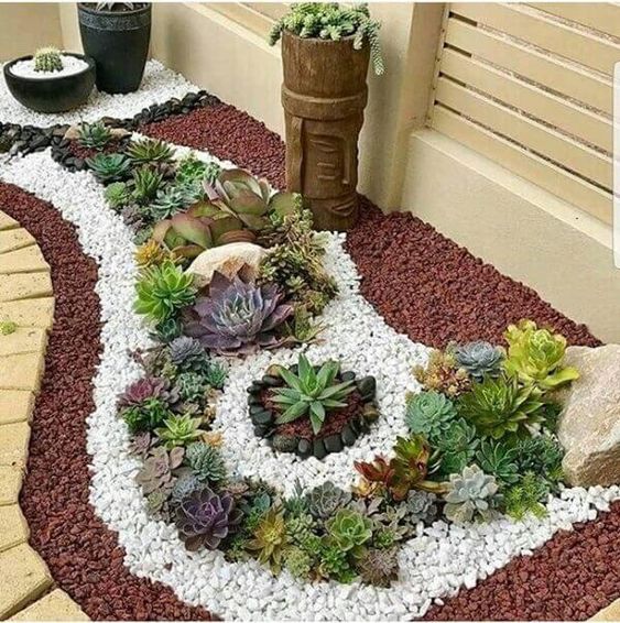 jardim pequeno com deck