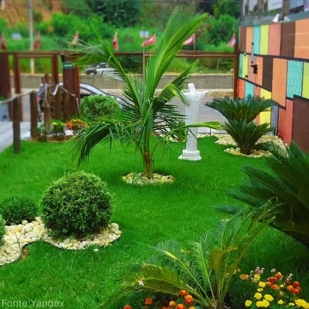 jardim pequeno com pedras