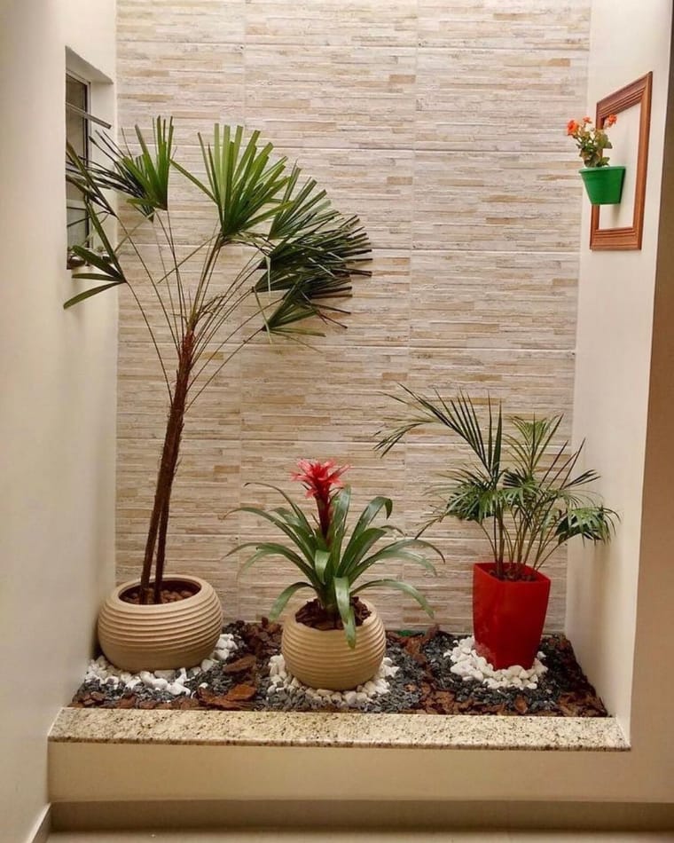 jardim pequeno com deck