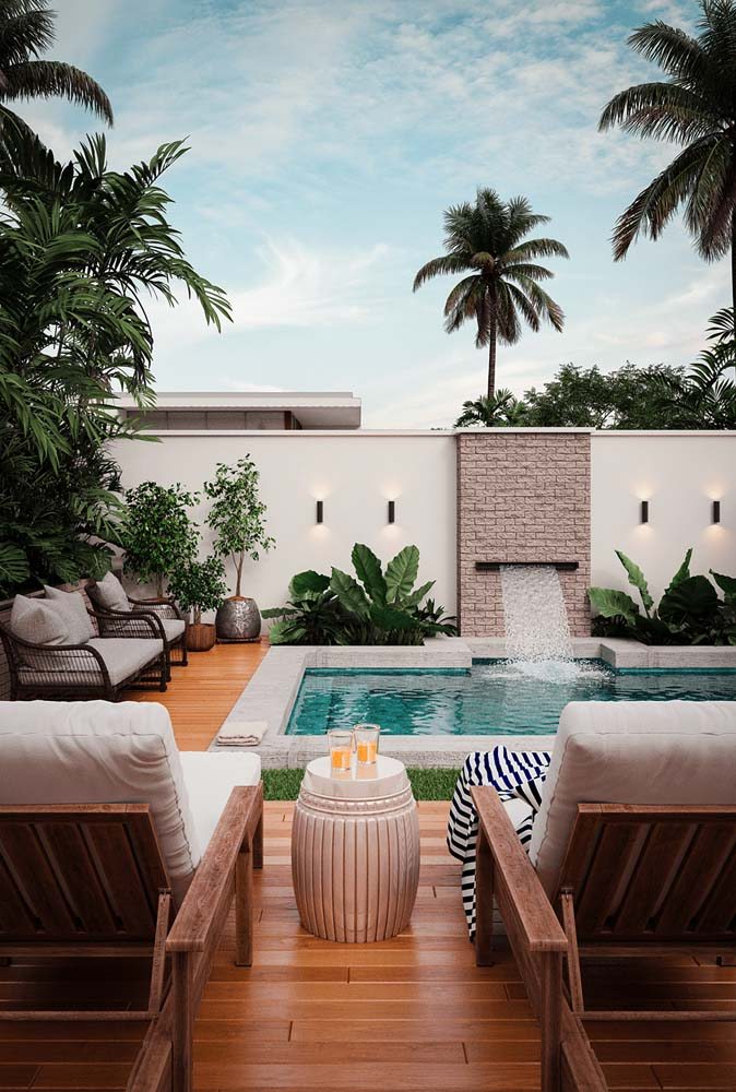 manutenção jardim piscina