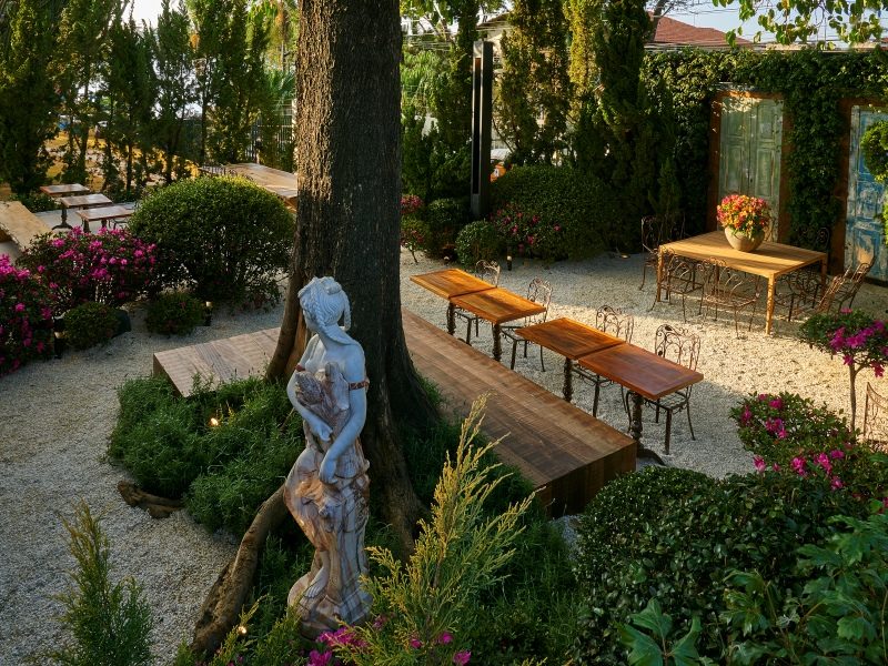 decoração de exterior mediterrânea