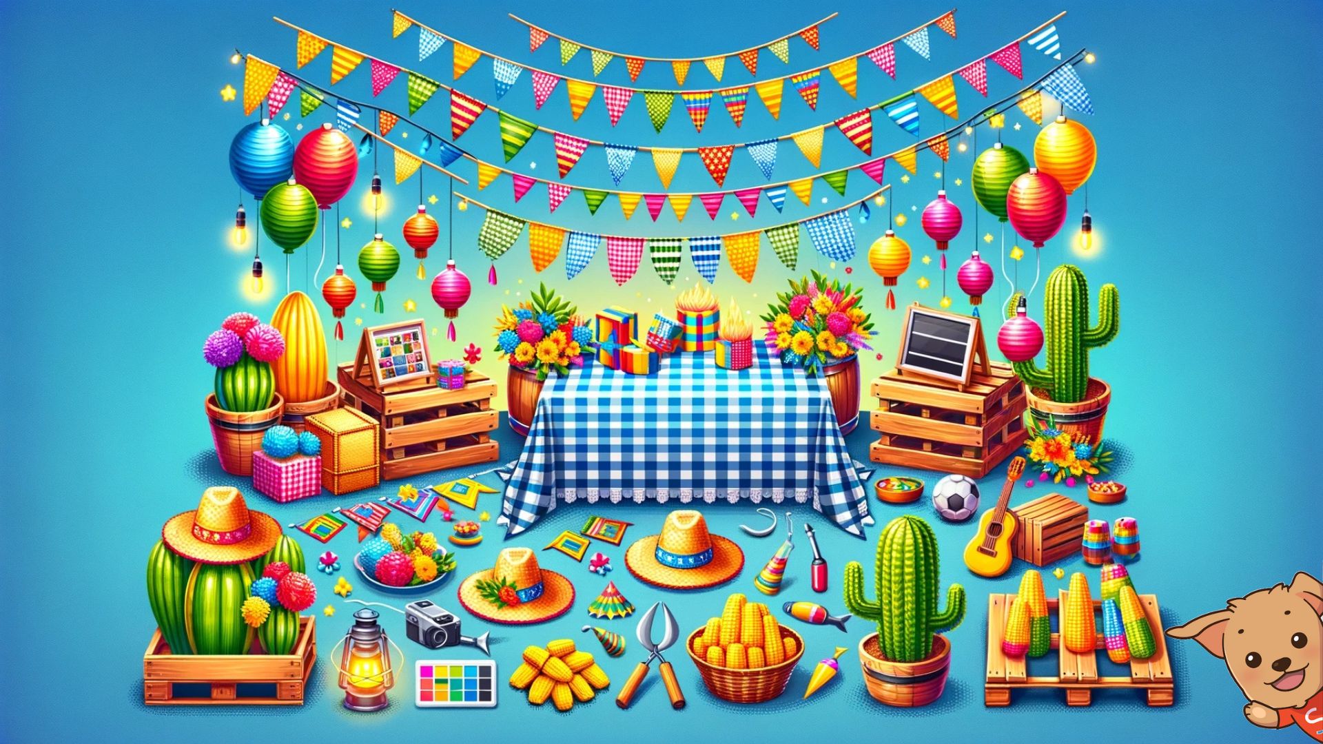 preço médio kit festa junina decoração completo