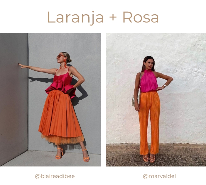 inspiração looks com cores que combinam com laranja