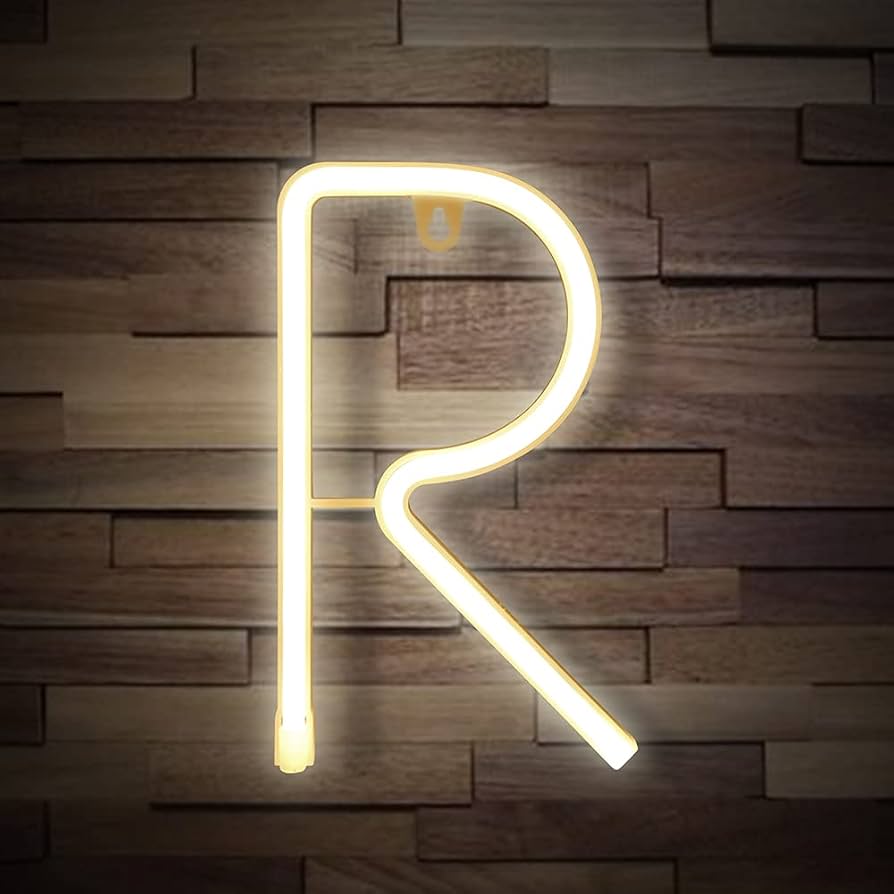 ideias de letras em neon para quarto