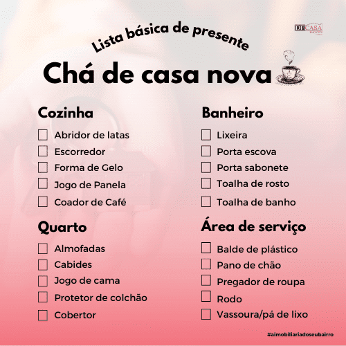 quanto custa organizar um chá de casa nova
