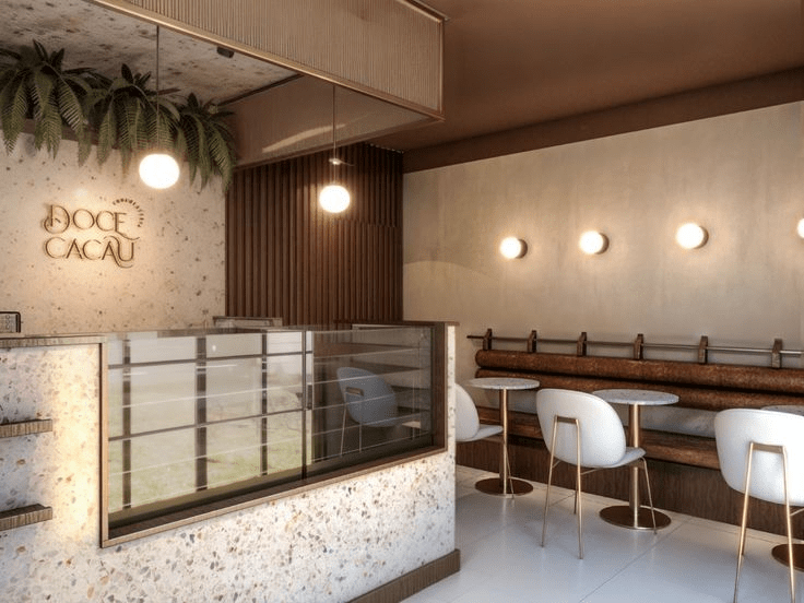 loja decoração de confeitaria pequena