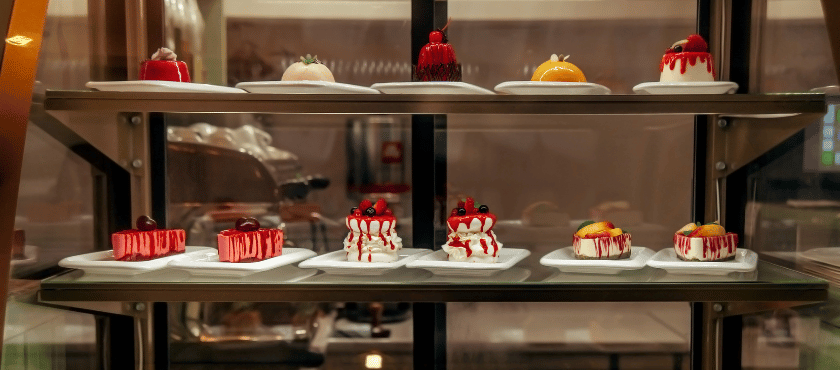 loja decoração de confeitaria pequena