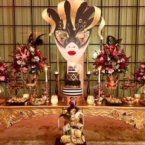 luxo decoração baile de mascaras