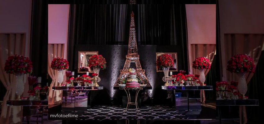 como fazer centro de mesa com máscara veneziana