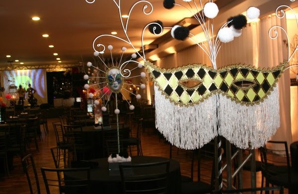 luxo decoração baile de mascaras