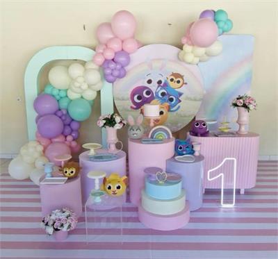 centros de mesa bolofofos menina luxo acetato corino