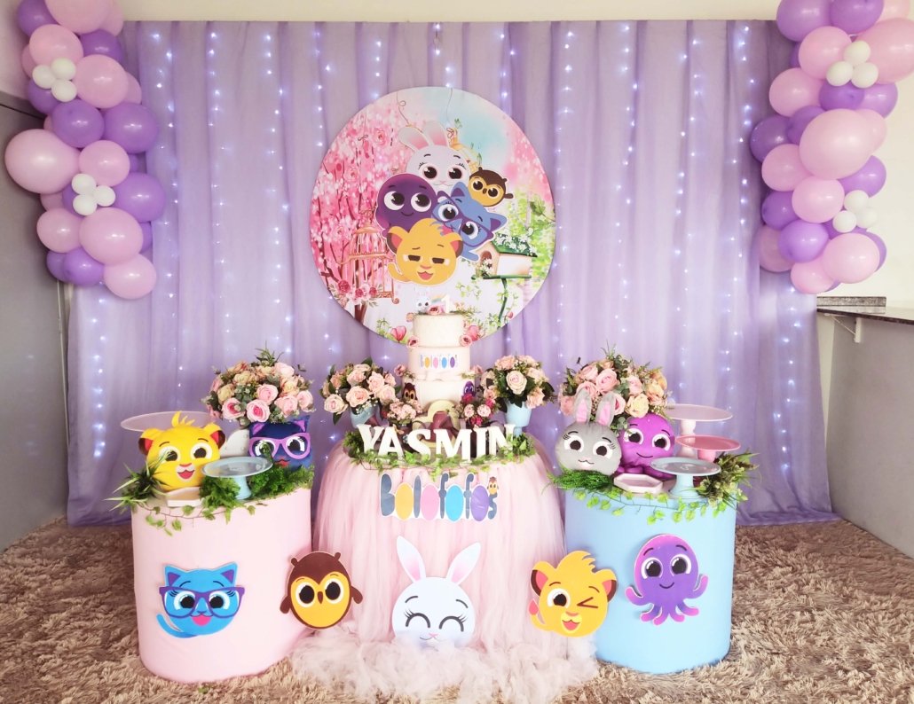 centros de mesa bolofofos menina luxo acetato corino