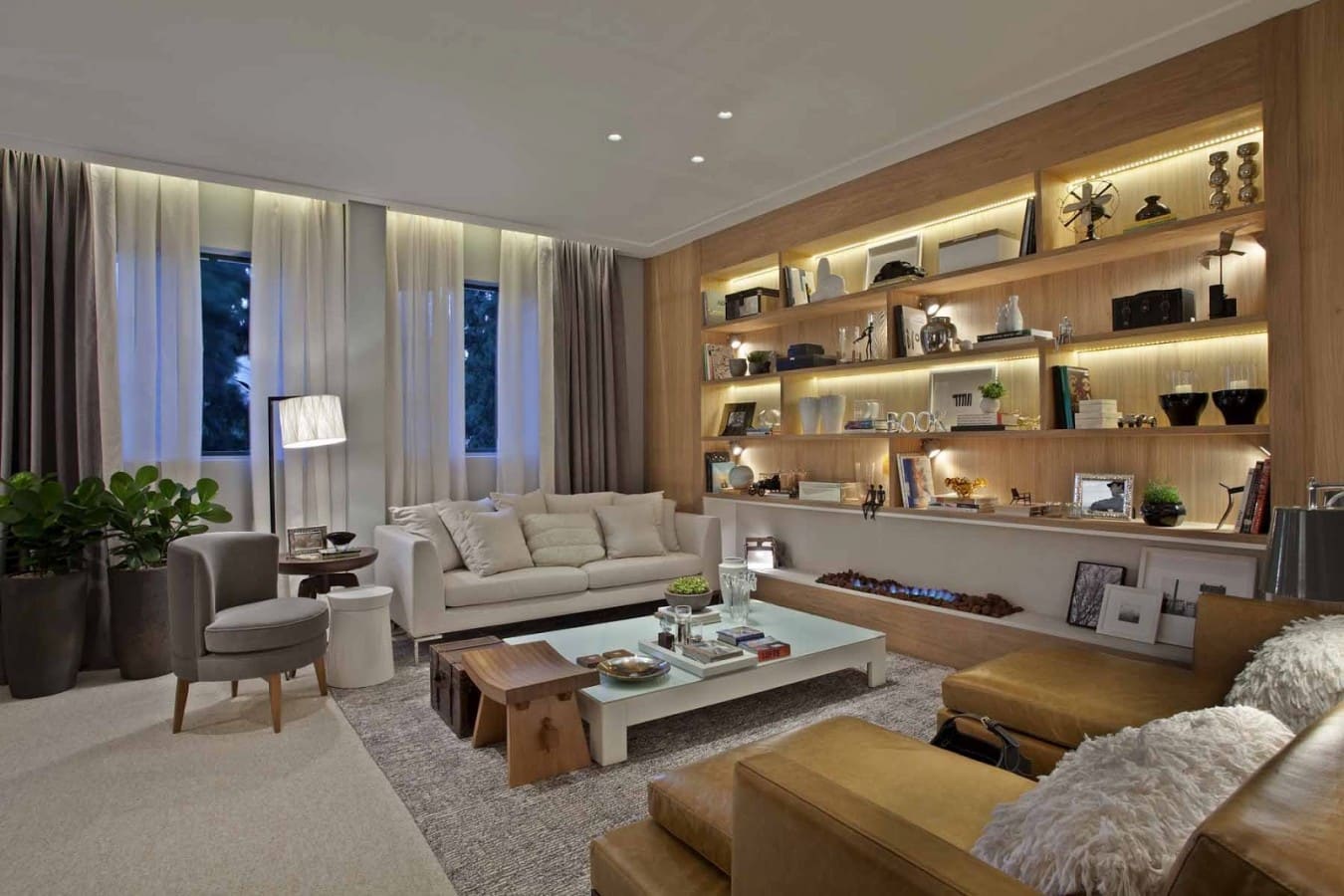 ideias de iluminação decorativa para sala de estar pequena