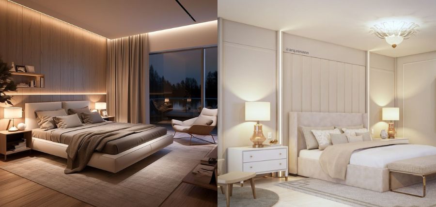 iluminação decorativa quarto