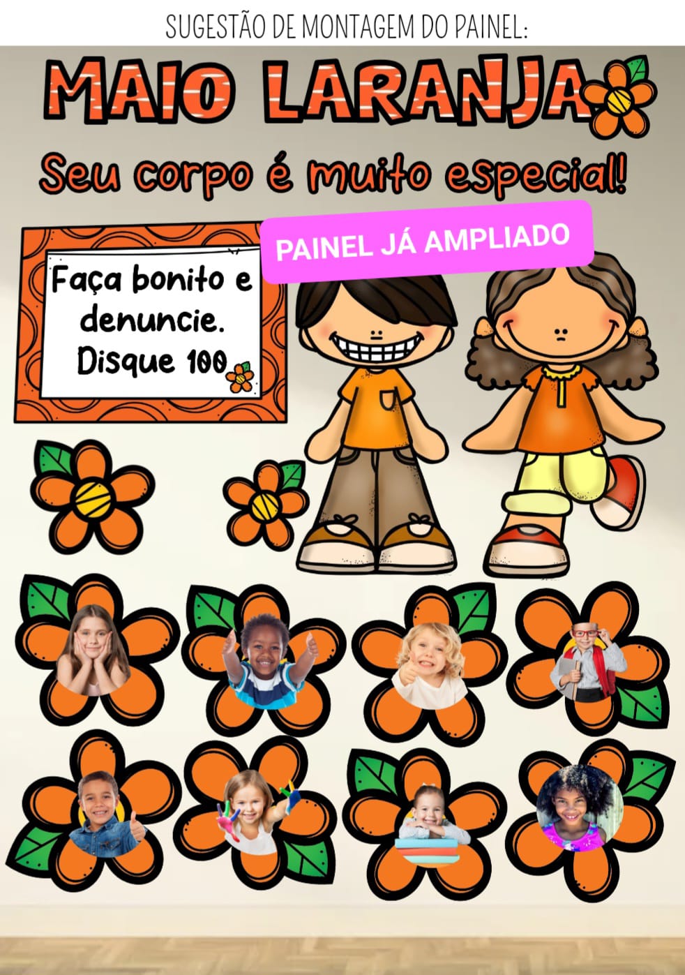 materiais decoração maio laranja tnt ou eva