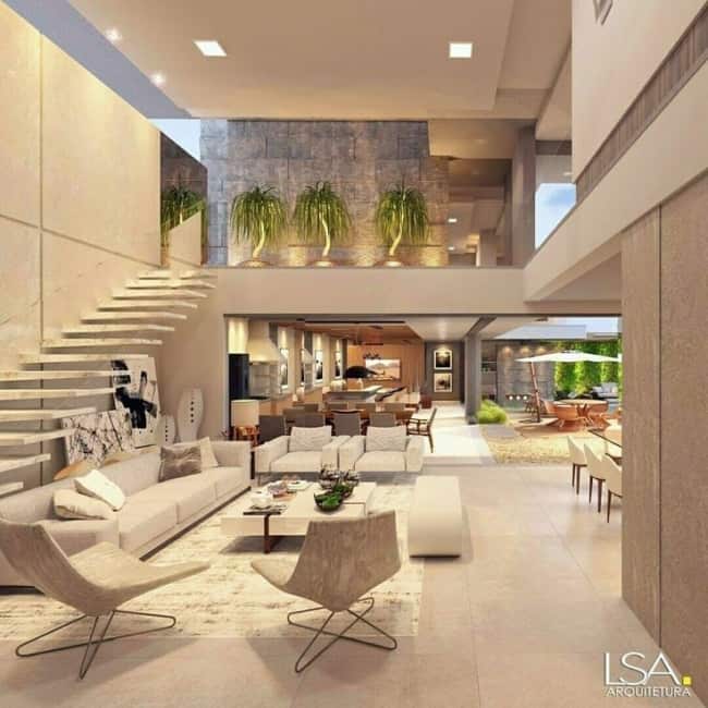 mansão moderna vs mansão clássica interior