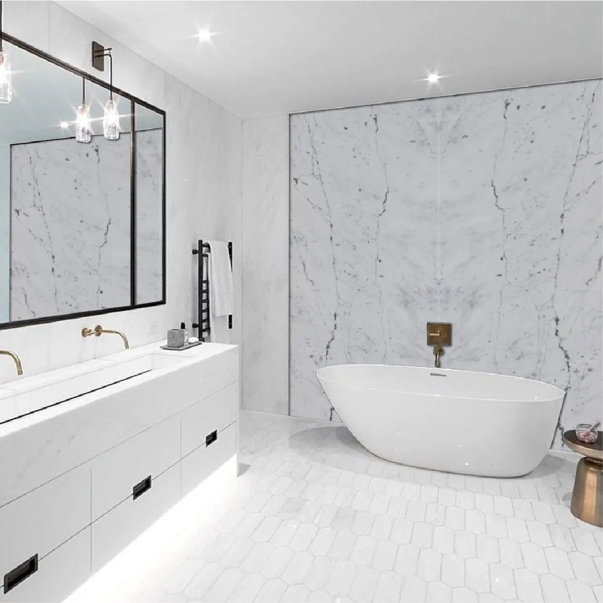 inspiração decoração mármore branco carrara