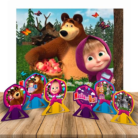 decoração mini table masha e o urso simples