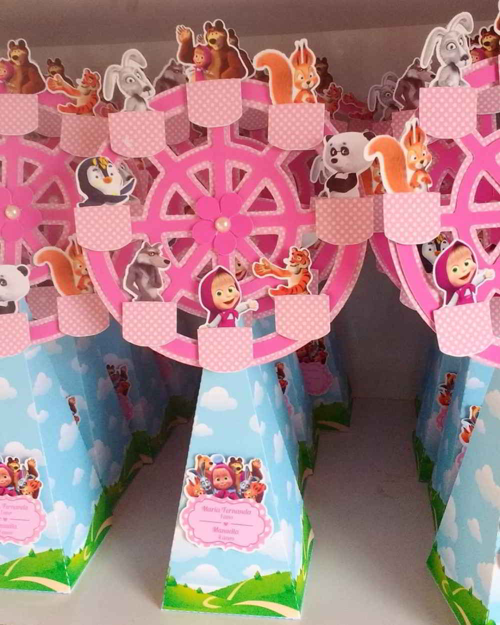 decoração mini table masha e o urso simples