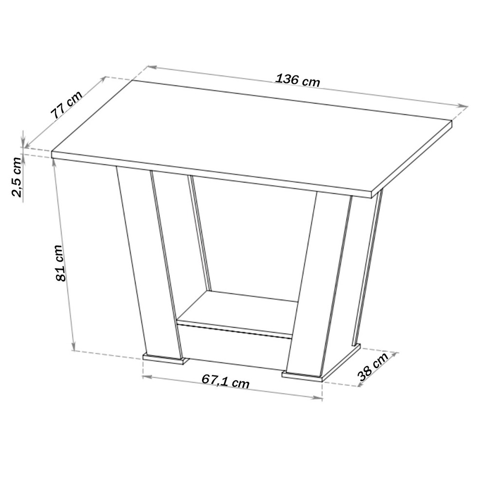 layout mesa jantar 6 lugares