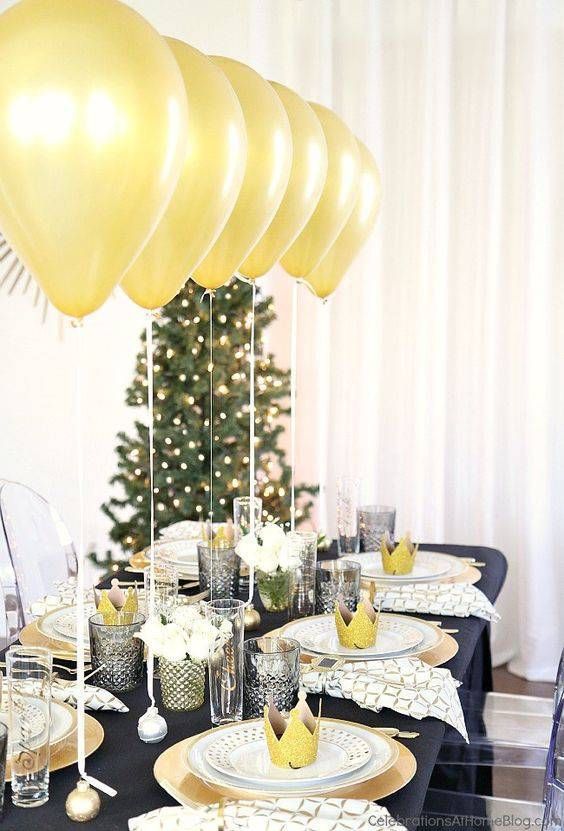 como decorar mesa ano novo