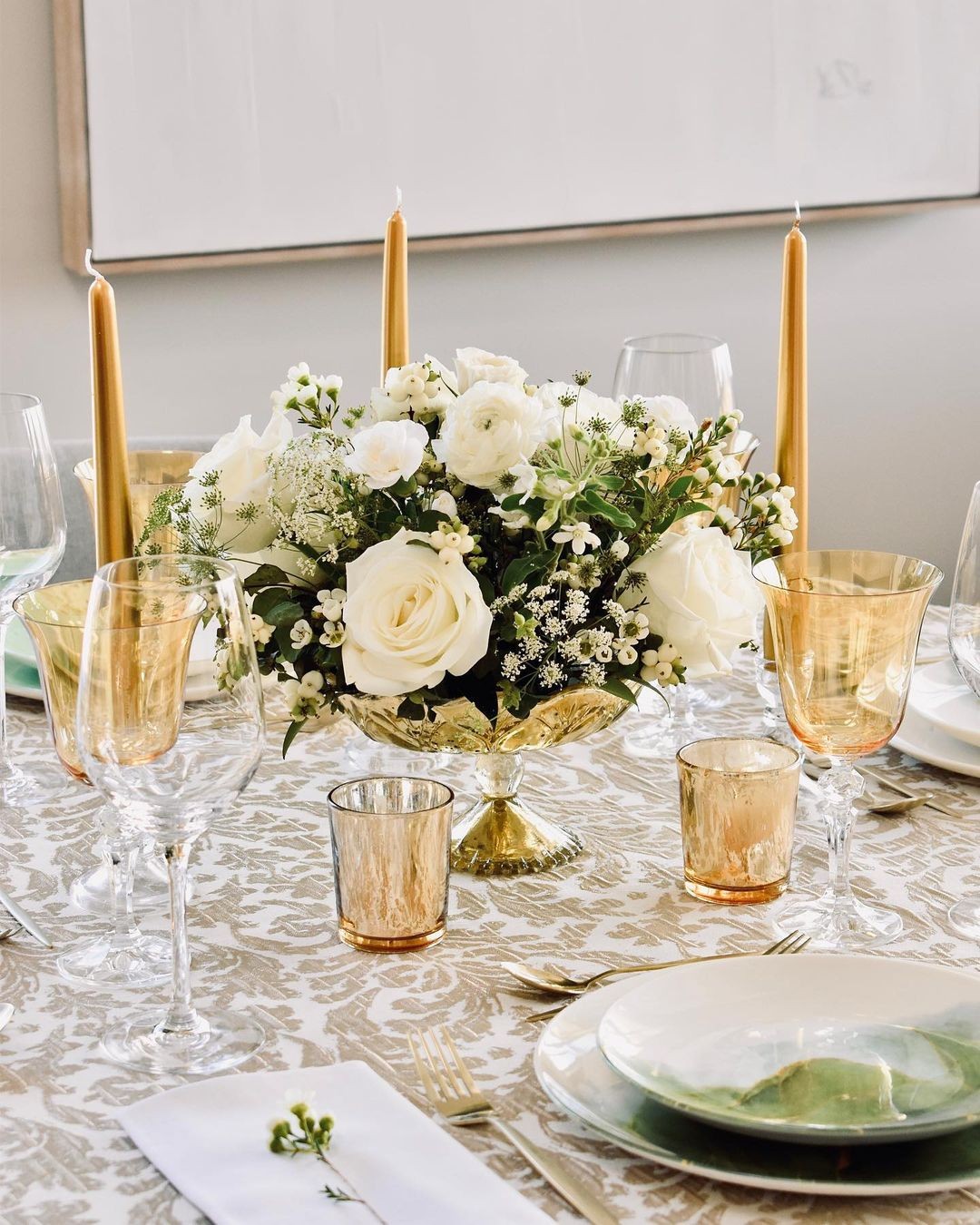 decoração mesa ano novo
