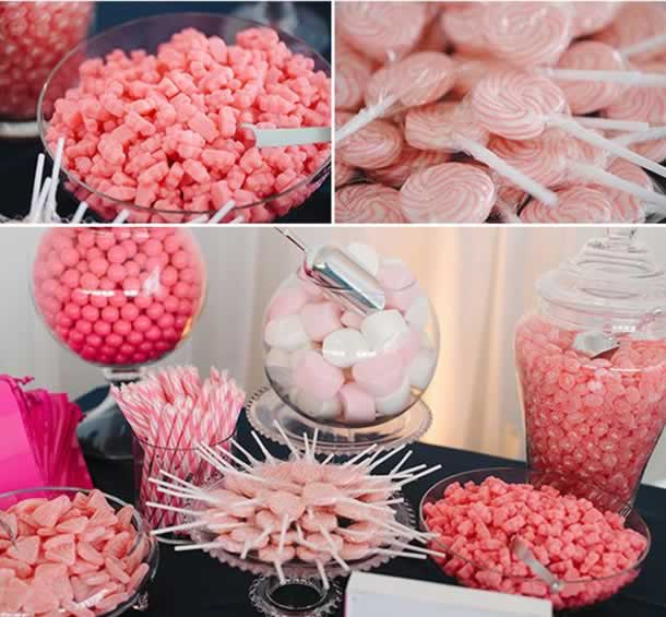 mesa de doces simples para batizado