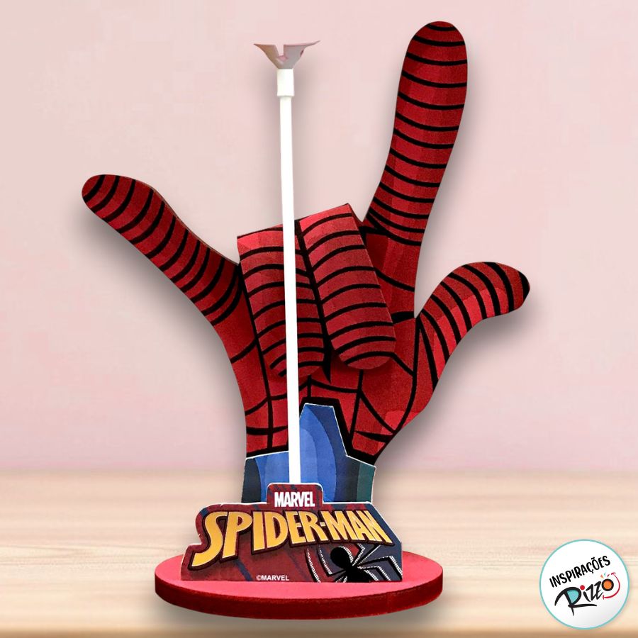mesa decoração homem aranha simples