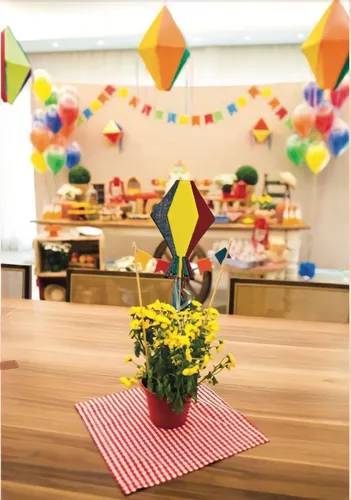 mesa decoração mesa festa junina eva