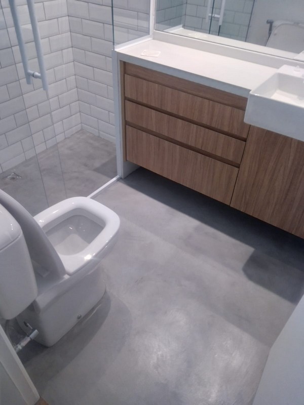 microcimento bancada banheiro