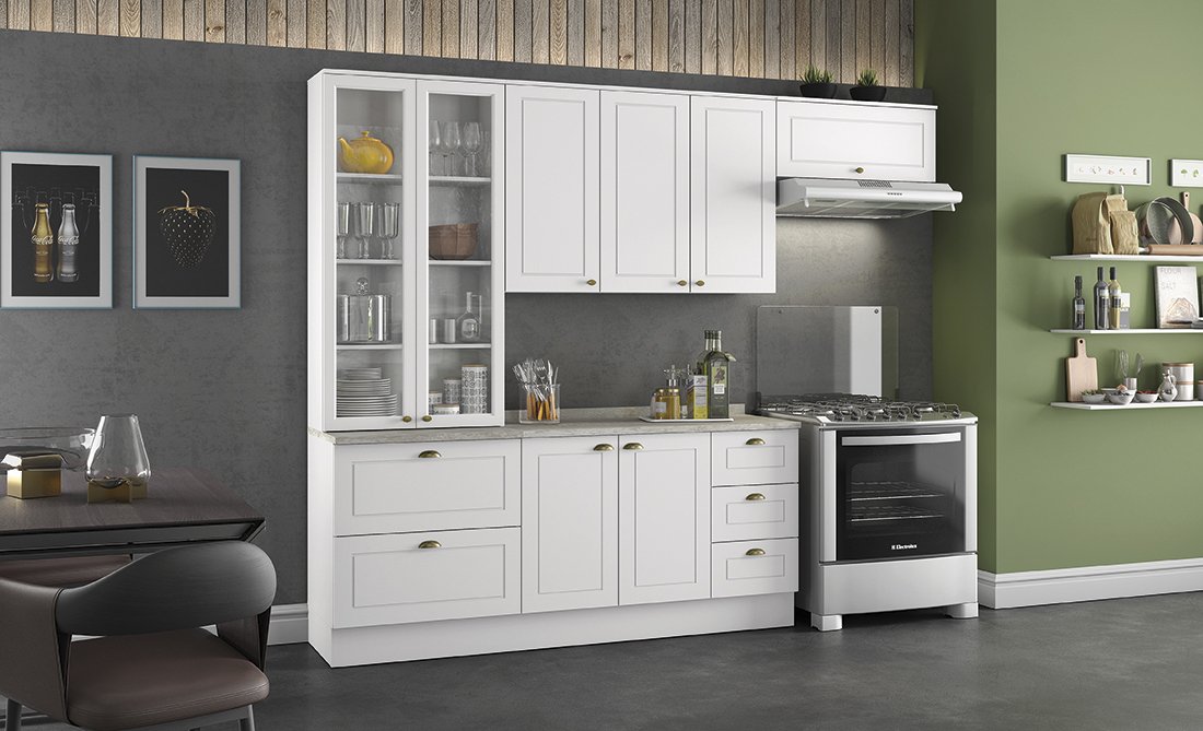 ideias de mini cozinha americana com sala pequena