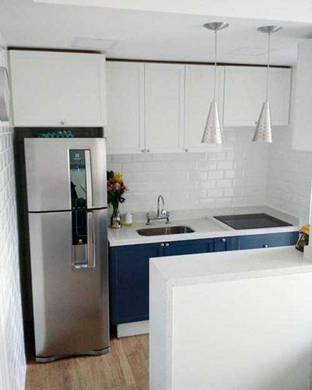 mini cozinha americana com sala vs cozinha separada