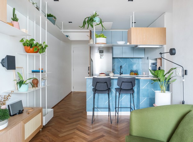 como escolher bancada para mini cozinha americana com sala