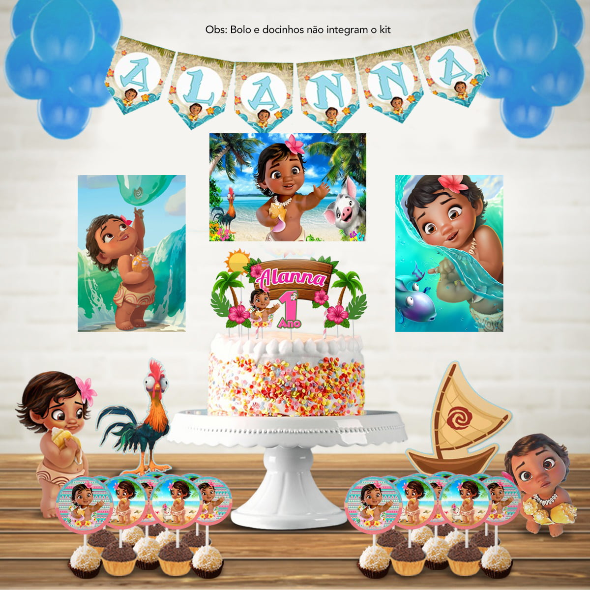 moana baby decoração