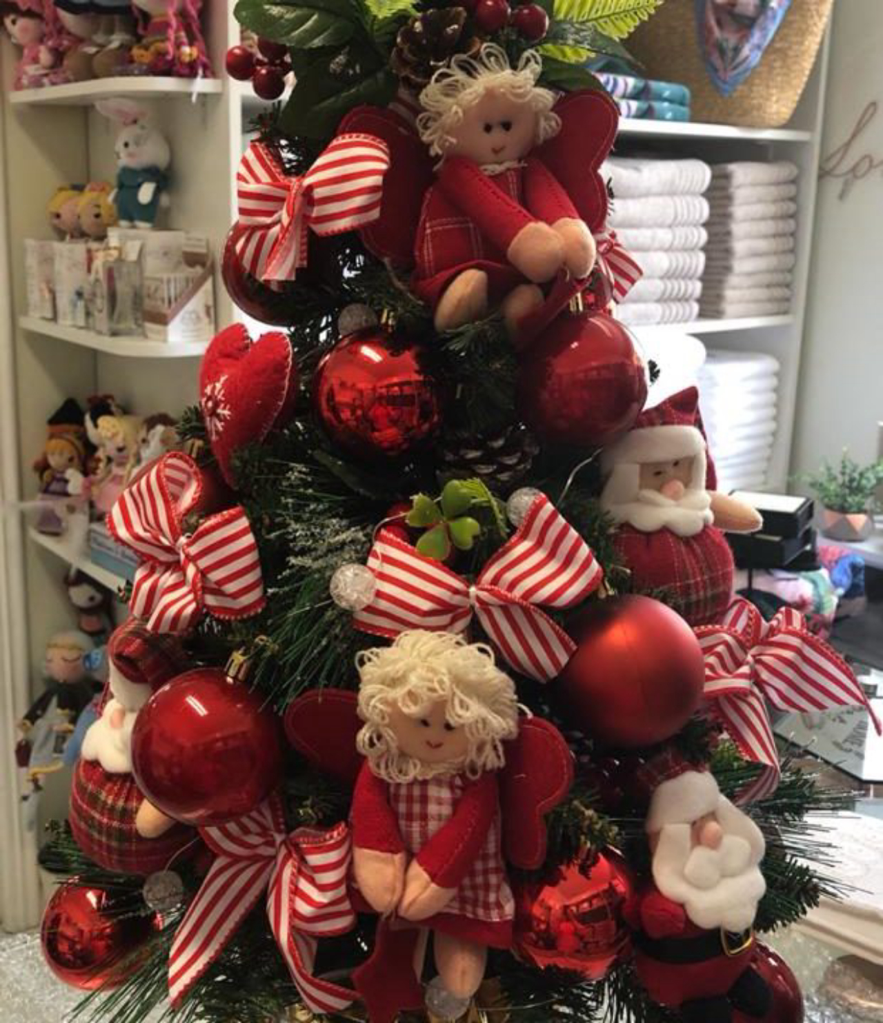 árvore de natal com juta