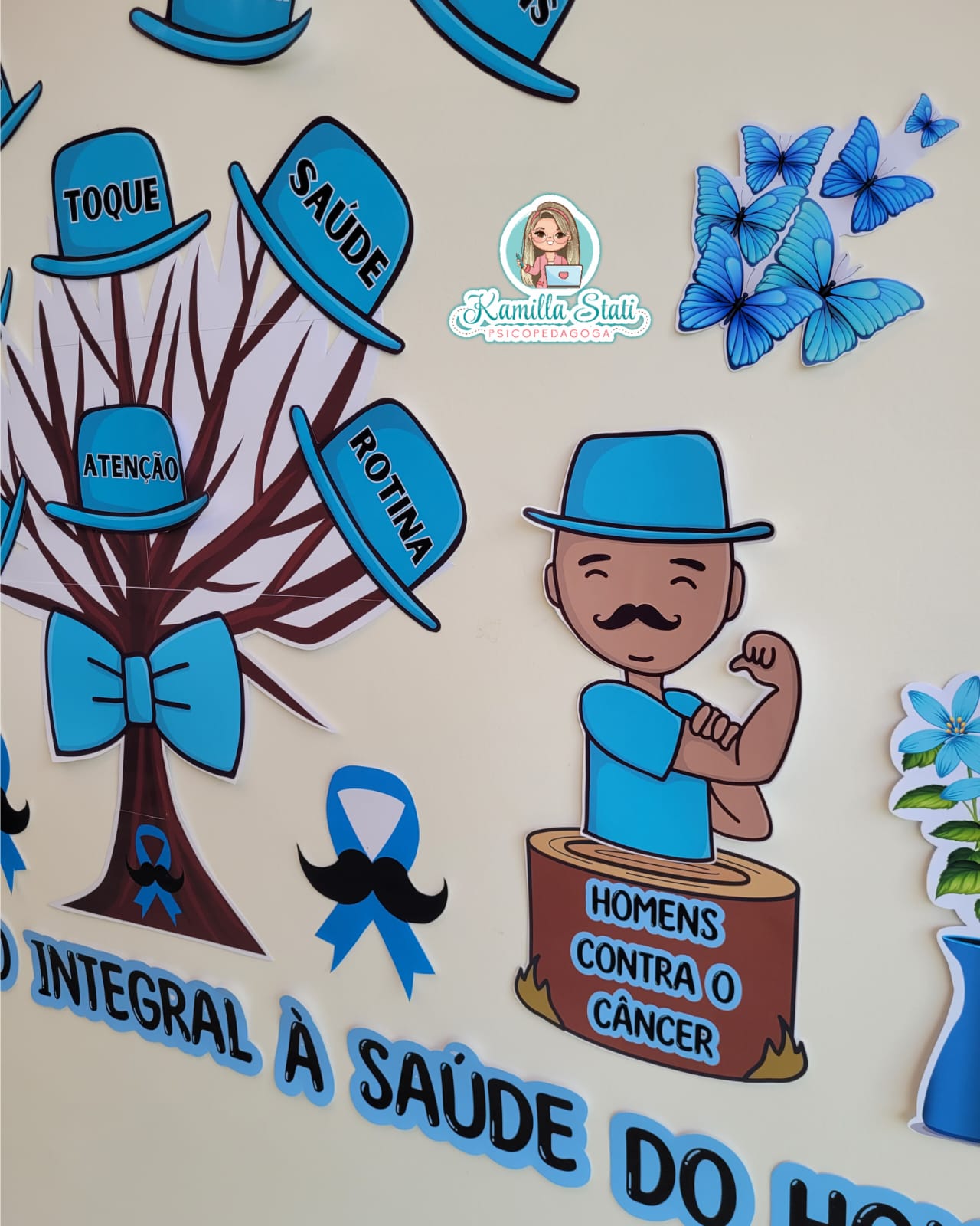 molde novembro azul decoração para imprimir