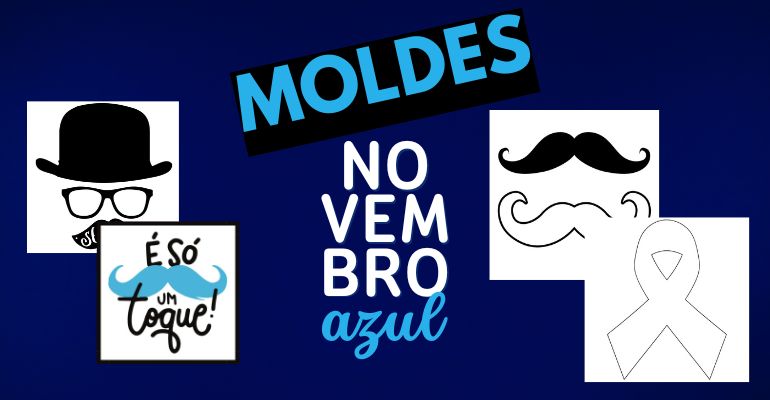 ideias criativas moldes novembro azul para imprimir