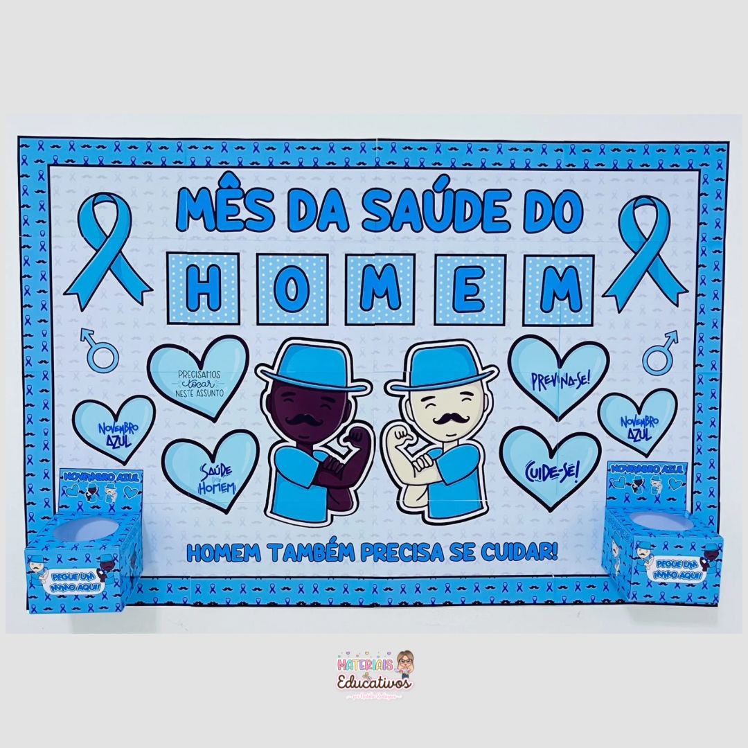 molde novembro azul decoração para imprimir