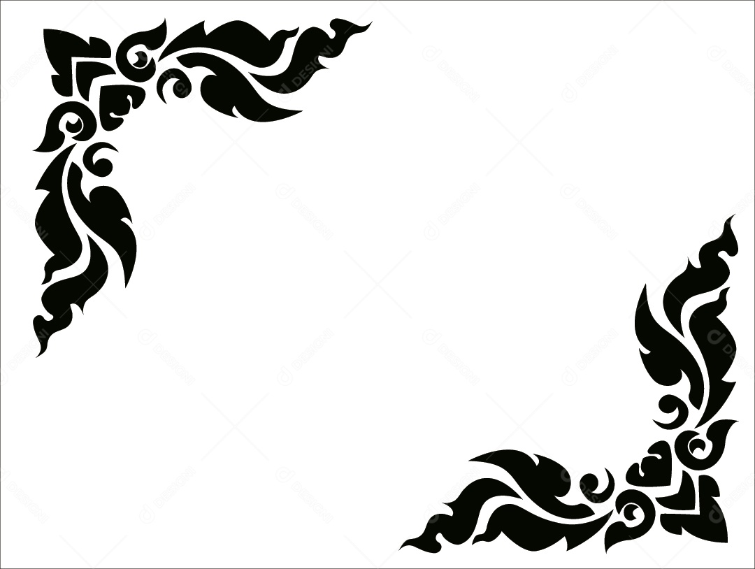 moldura para desenho de flor