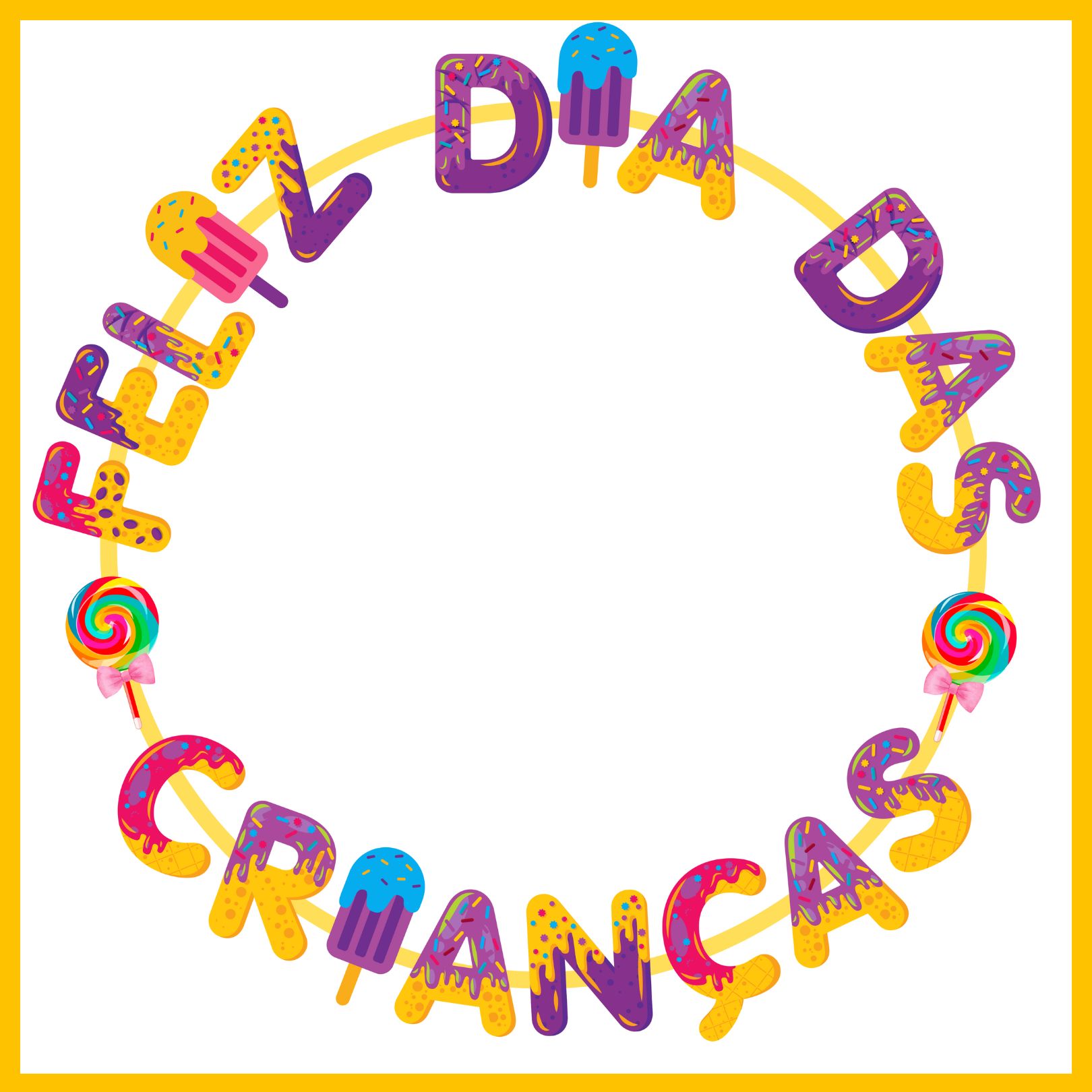 moldura dia das crianças para imprimir