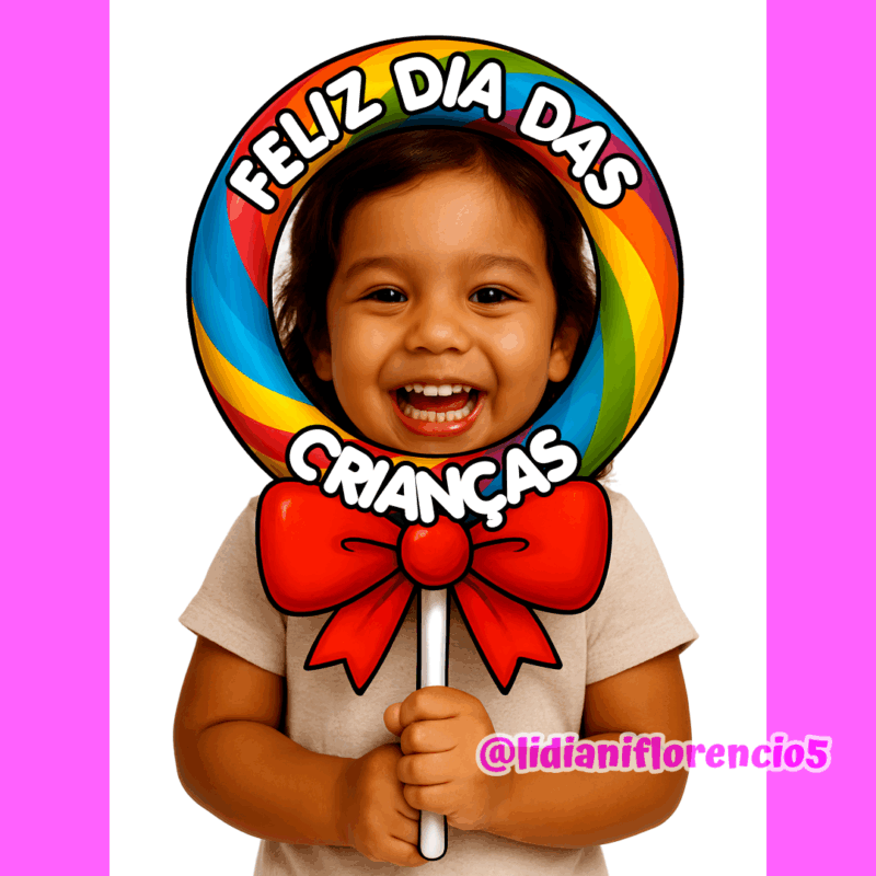 moldura dia das crianças editável