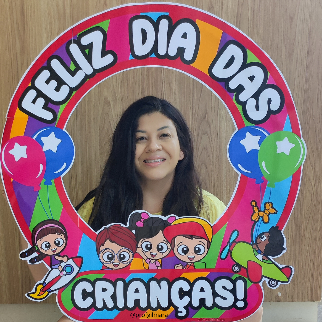 moldura dia das crianças vetor