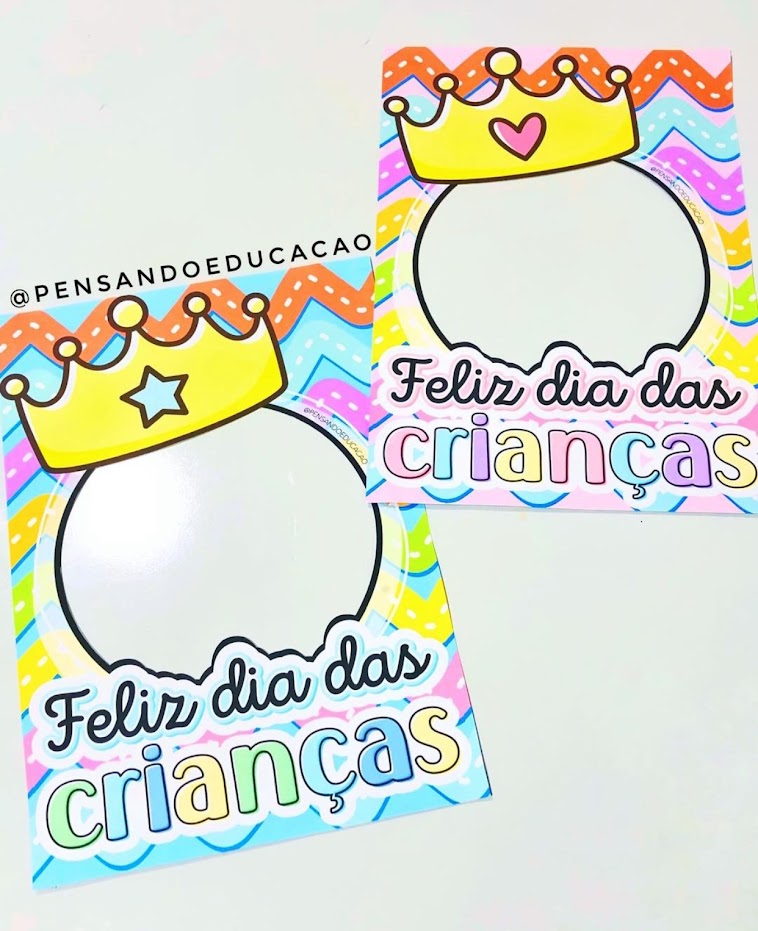 moldura dia das crianças personalizada