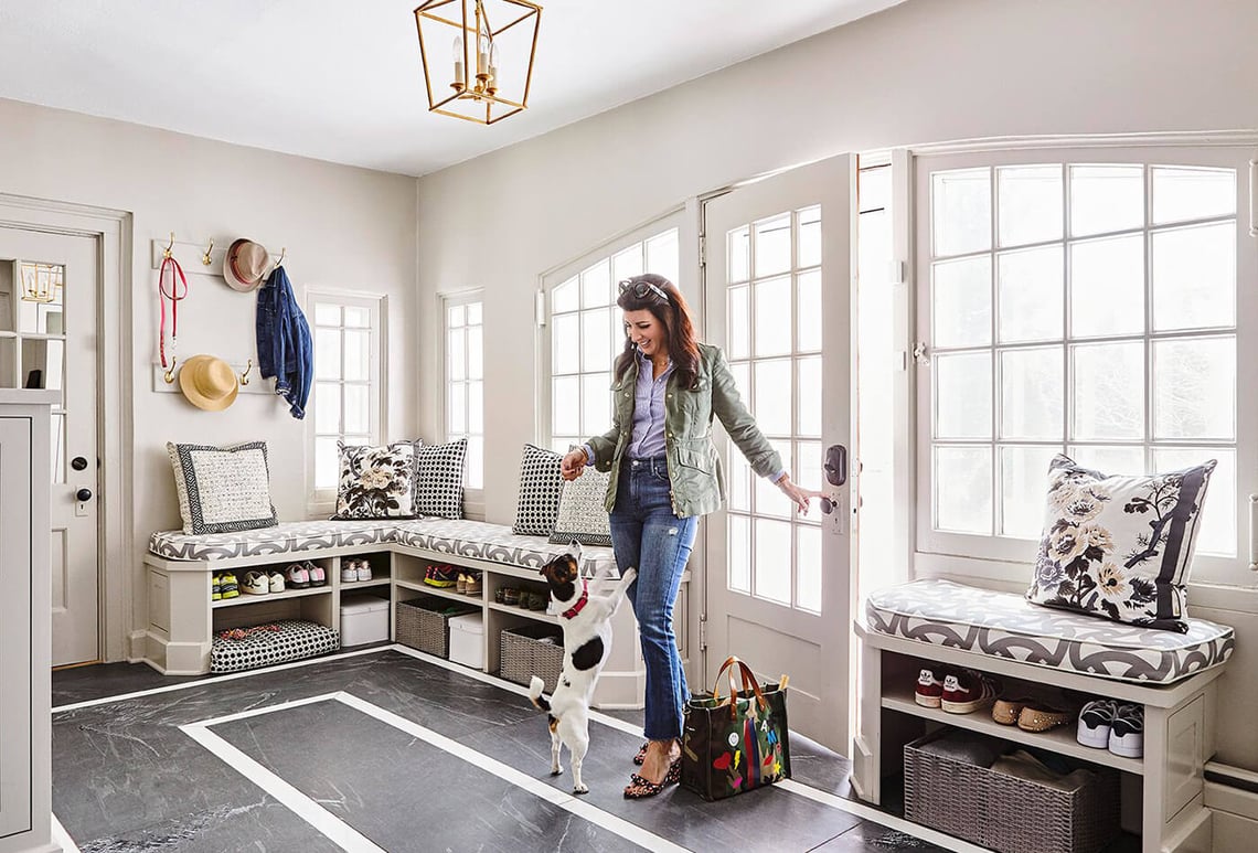 como criar um mud room pequeno