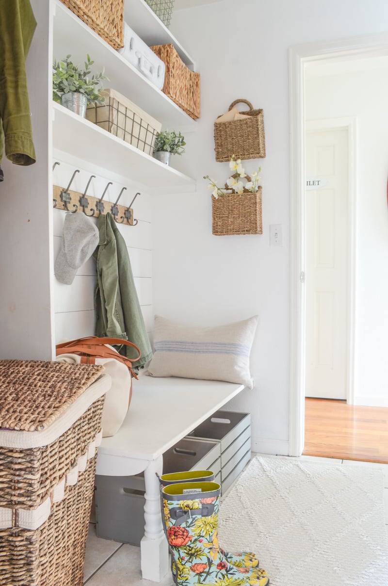 transformar closet em mud room