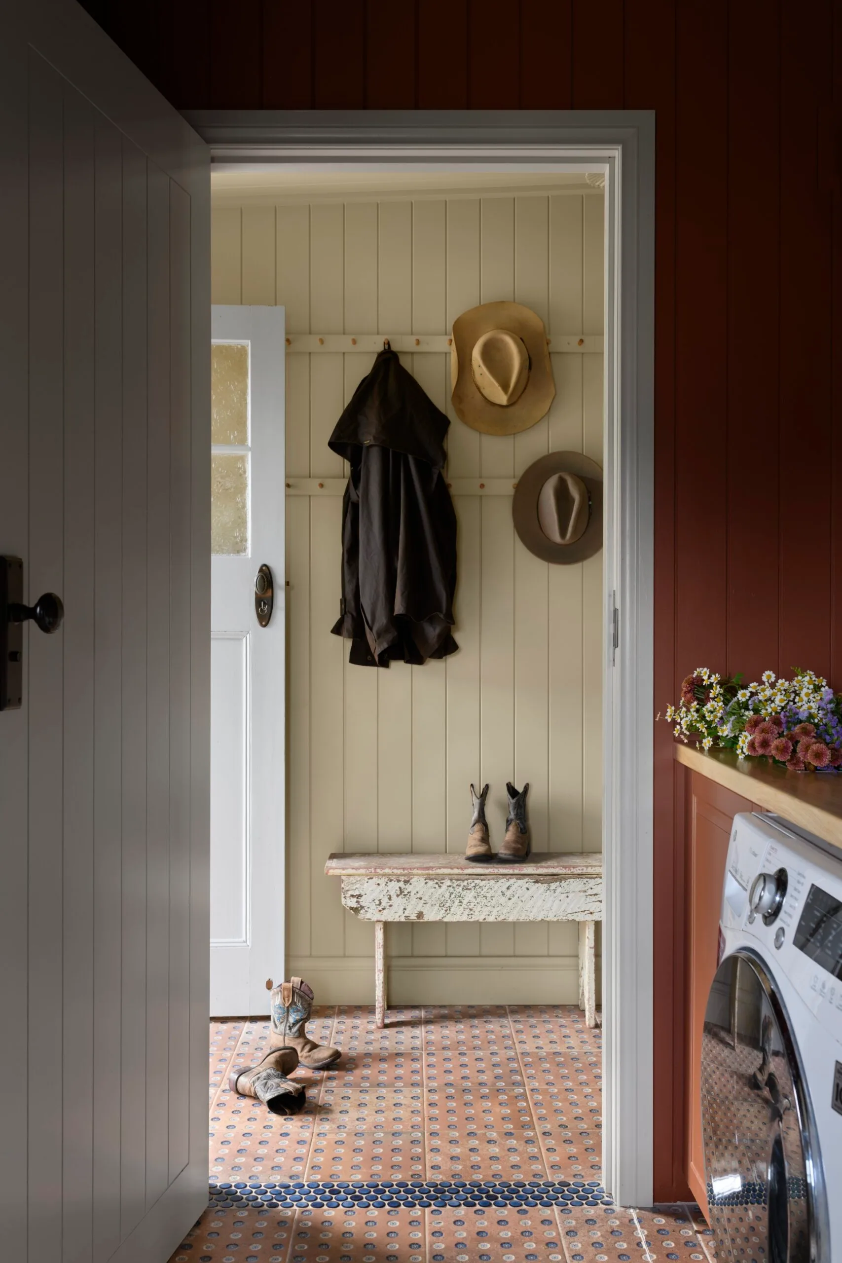 materiais para piso de mud room