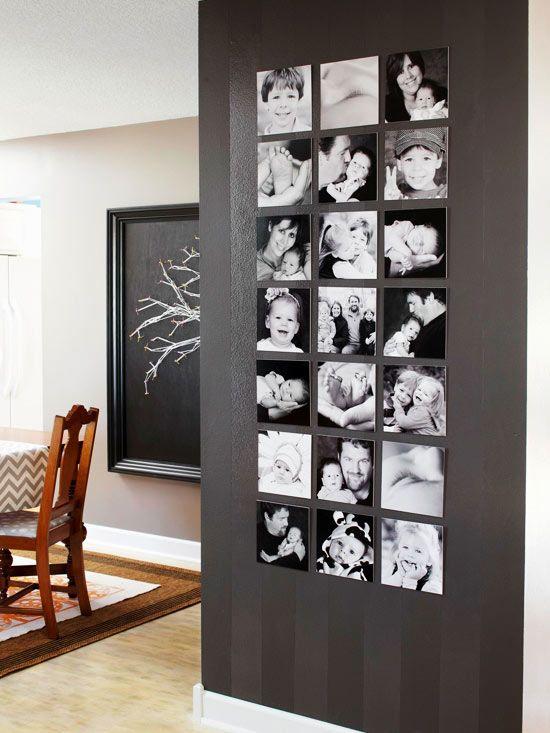 mural de fotos estilo escandinavo